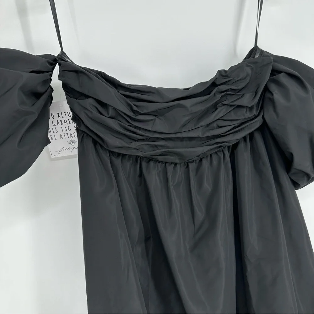 Free People Mia Square Neck Off Shoulder Mini Party Dress